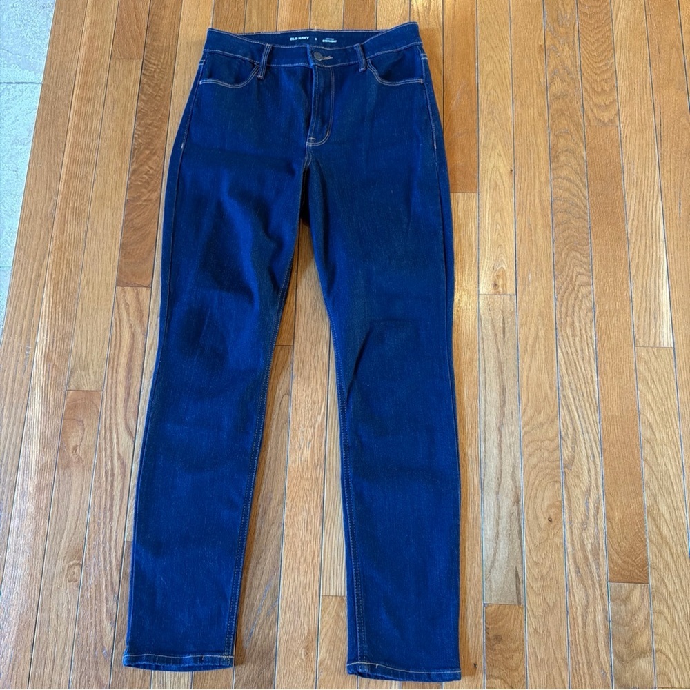 2 Pairs Old Navy OG High Rise Straight Blue Stretch Denim Jeans Women’s Sz 6 - Picture 2 of 9